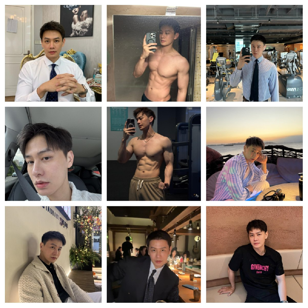 编号H5  #国内 正装  自拍 肌肉男  生活日常 旅游 风景 照片257张  视屏0个  (带小红书账号）