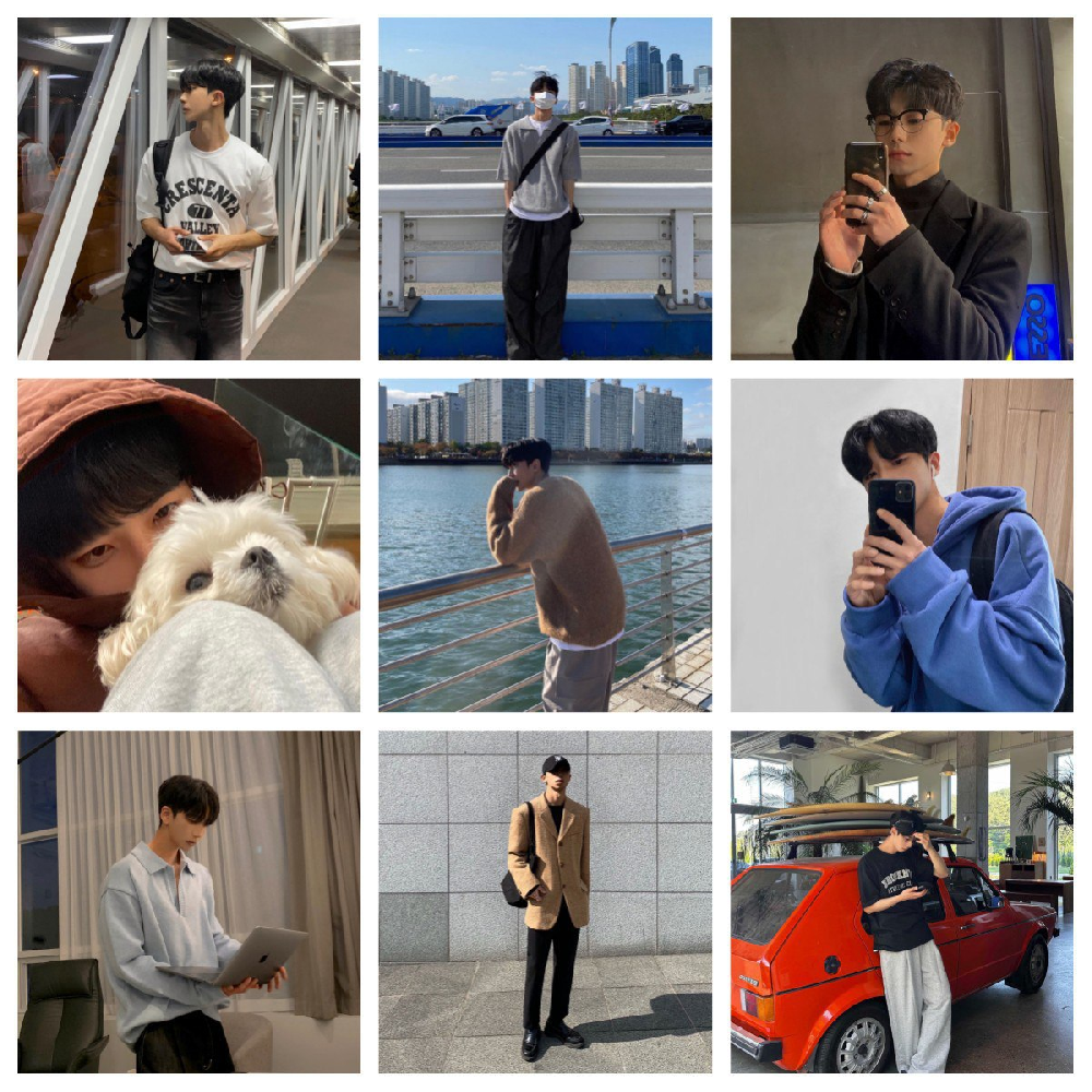 (编号up01）  #韩国 男子 旅游 日常 不漏脸偏多 546张照片视频7个